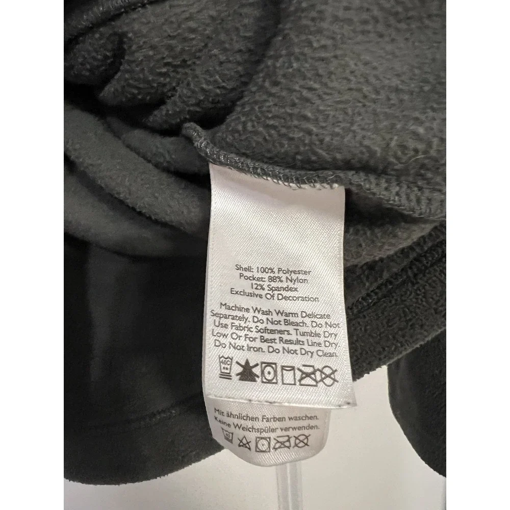 Eddie Bauer Fleece Kids Jacket‎ Gray Full Zip Pocket Size Large (12) Outdoors